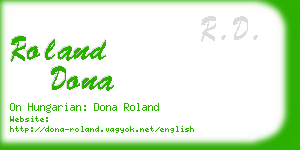 roland dona business card